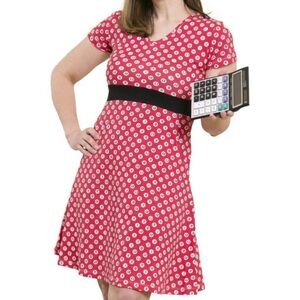 Svaha Mathematical Symbol Fit & Flare Dress